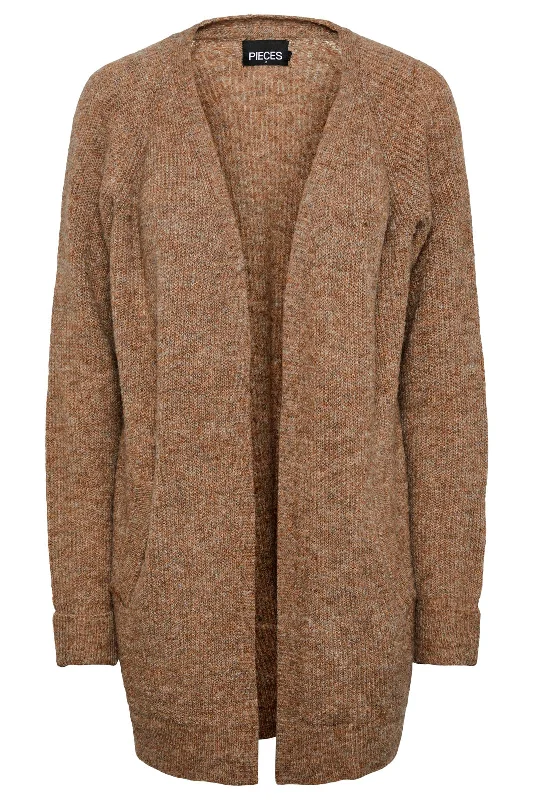 Reduced Prices Pieces - PcEllen Ls Long Knit Cardigan - Fossil
