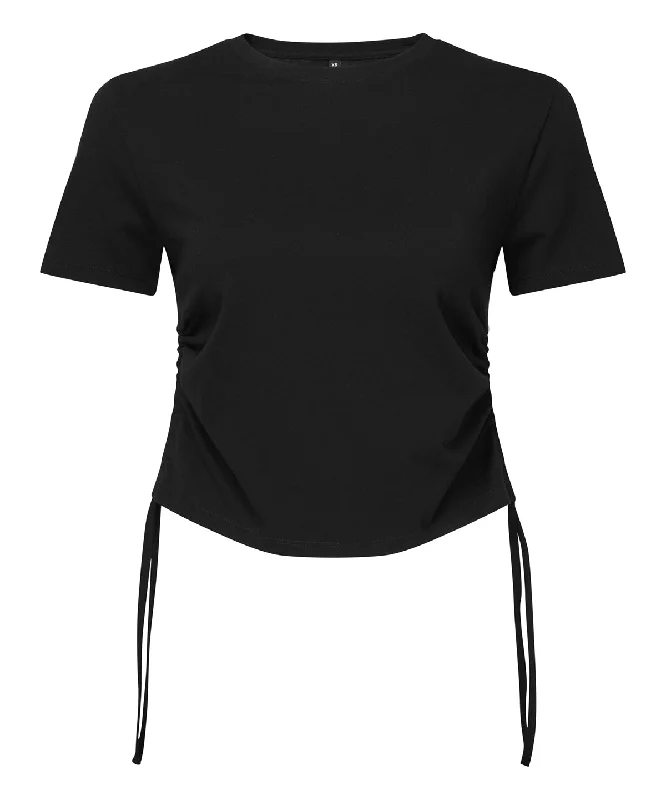 Online Deal Womens TriDri® ruched crop top | Black
