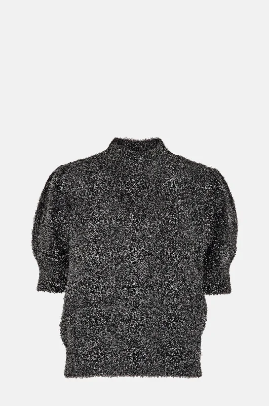 Stock Clearance Britney Knit T-Shirt Silver