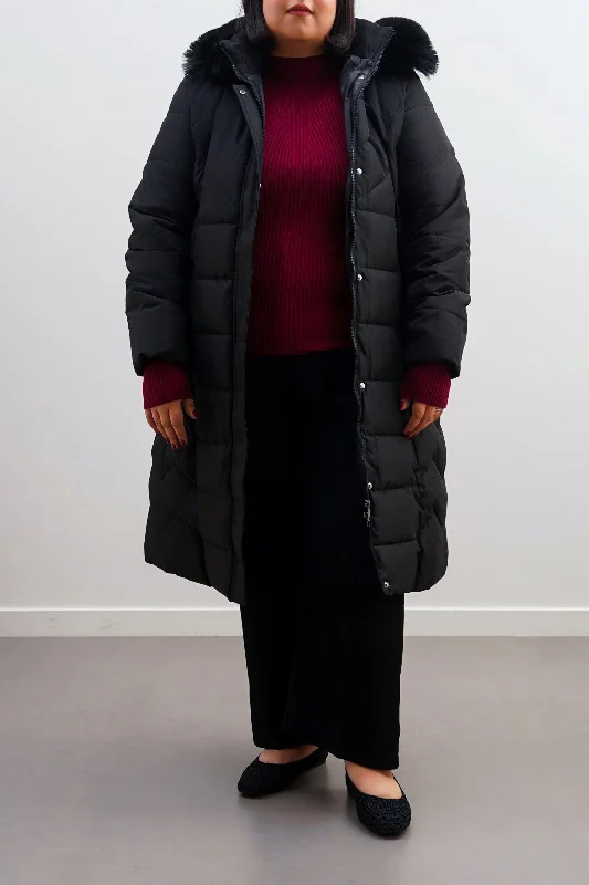 Special Price CURVE HOODED PUFFER JACKET