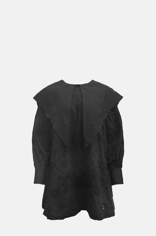 Price Smash Clementine Collared Mini Dress Black