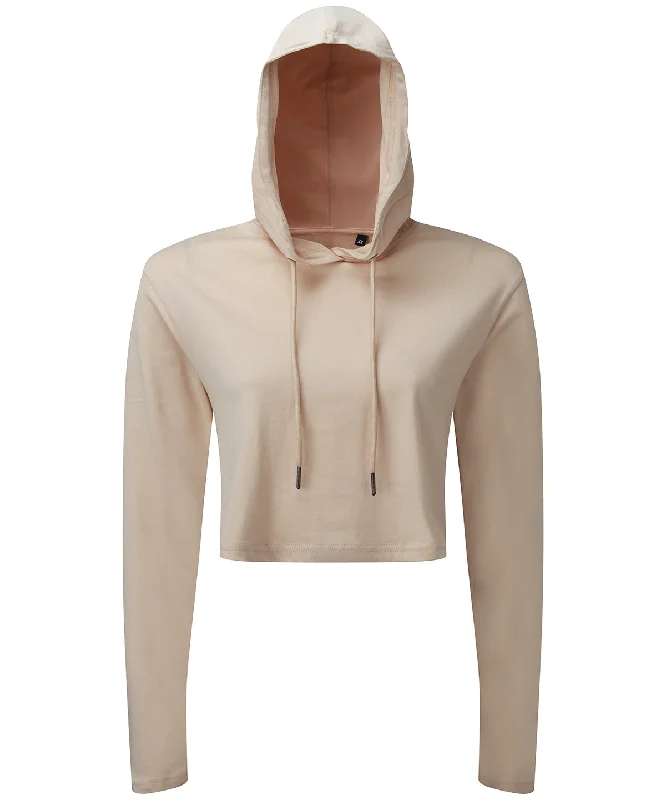 New Arrival Womens TriDri® cropped hooded long sleeve t-shirt | Nude